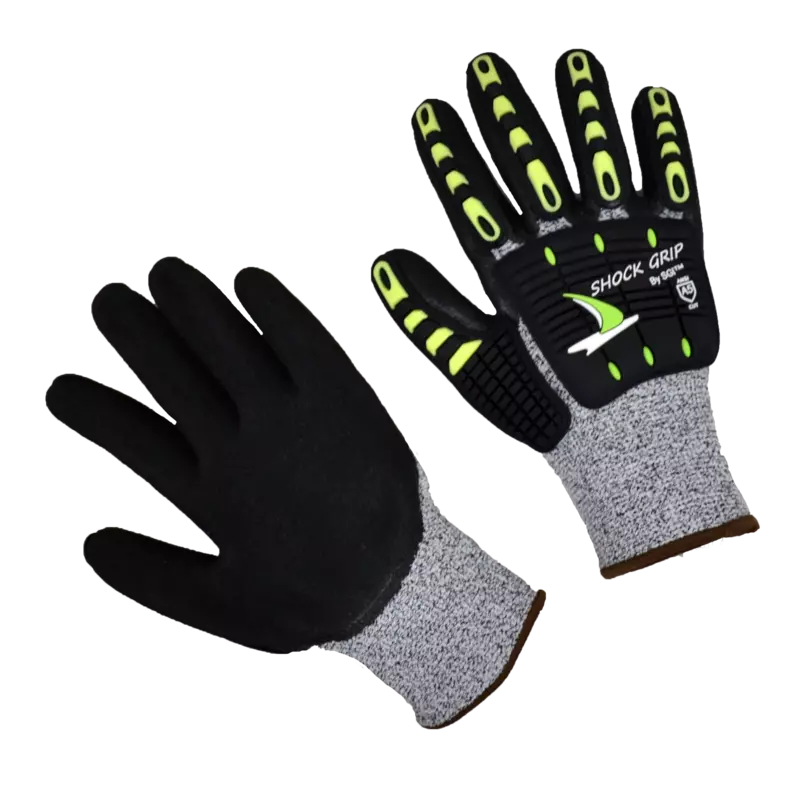 Impact glove,Grey Cut 5,Nitrile Palm