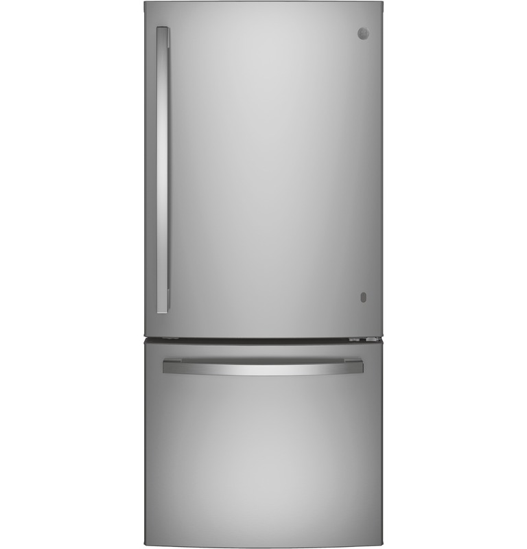 GE® GDE21EYKFS ENERGY STAR® 21.0 Cu. Ft. Bottom-Freezer Refrigerator