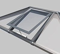 Single Vented Aluminium Lantern Roof 1.9m x 3.2m (8 Pane 2WAY)