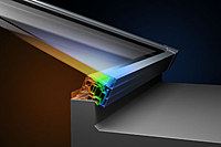 Single Vented Aluminium Lantern Roof 1.4m x 3.3m (10 Pane 3WAY)