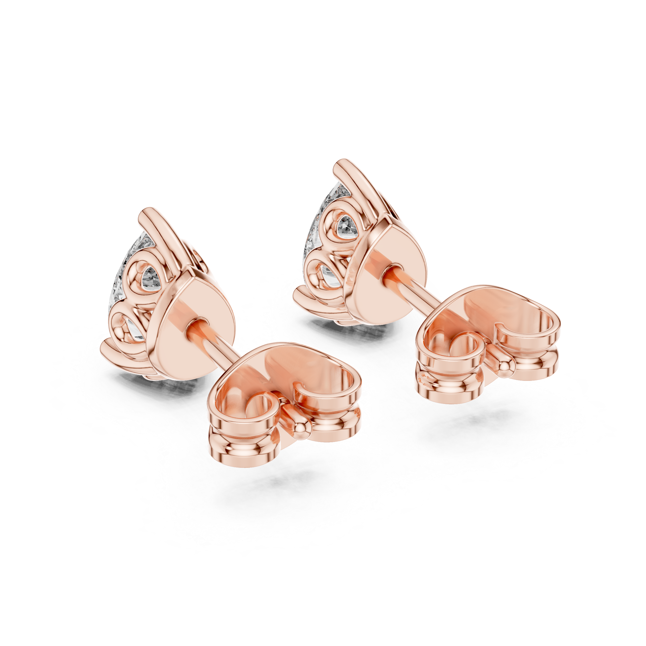 Pear diamond Lab grown earstuds V prongs