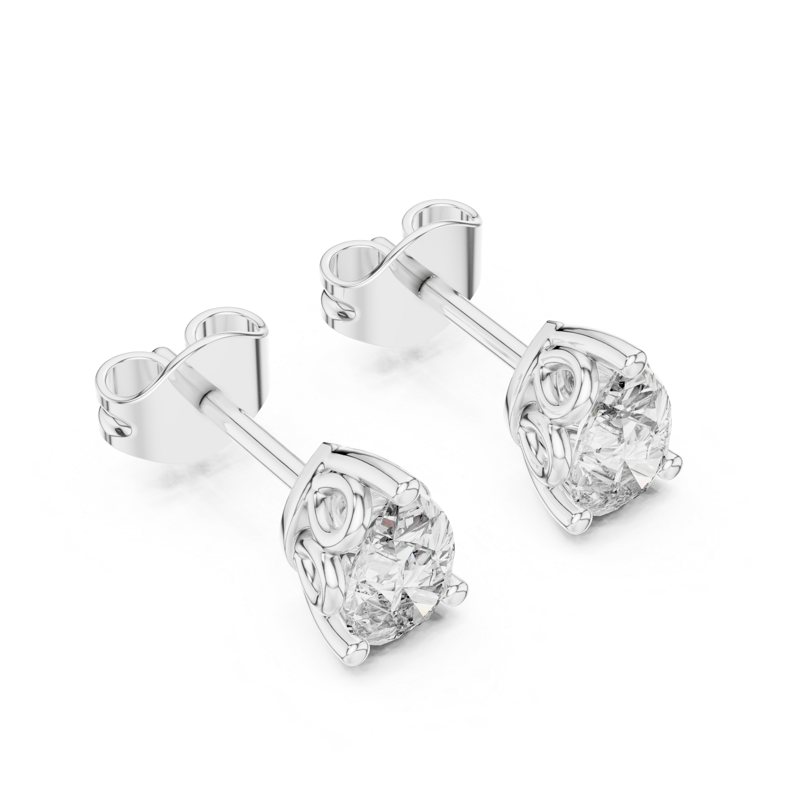 Pear diamond Lab grown earstuds V prongs