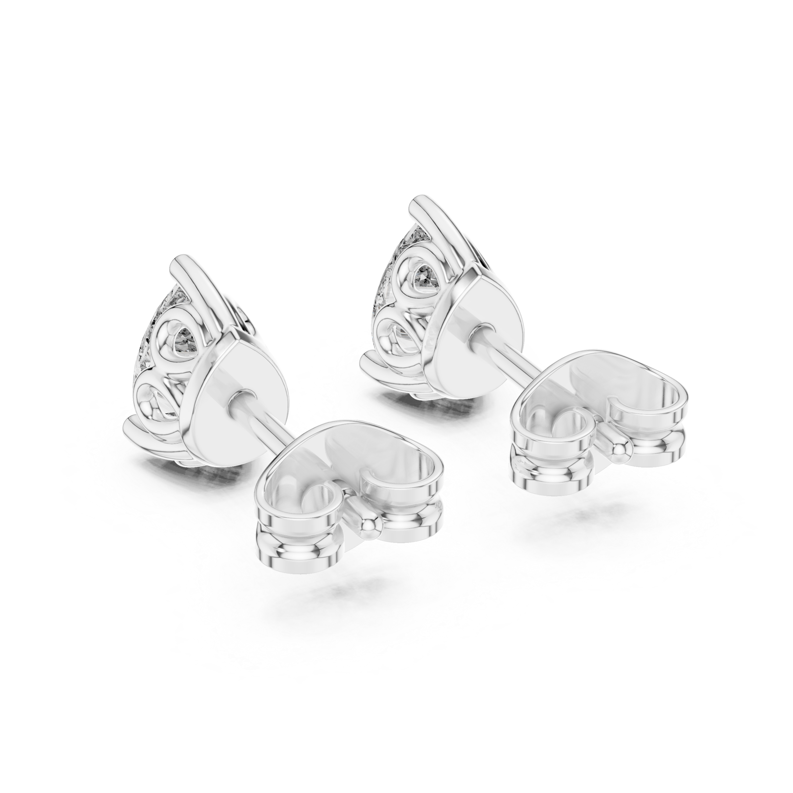 Pear diamond Lab grown earstuds V prongs