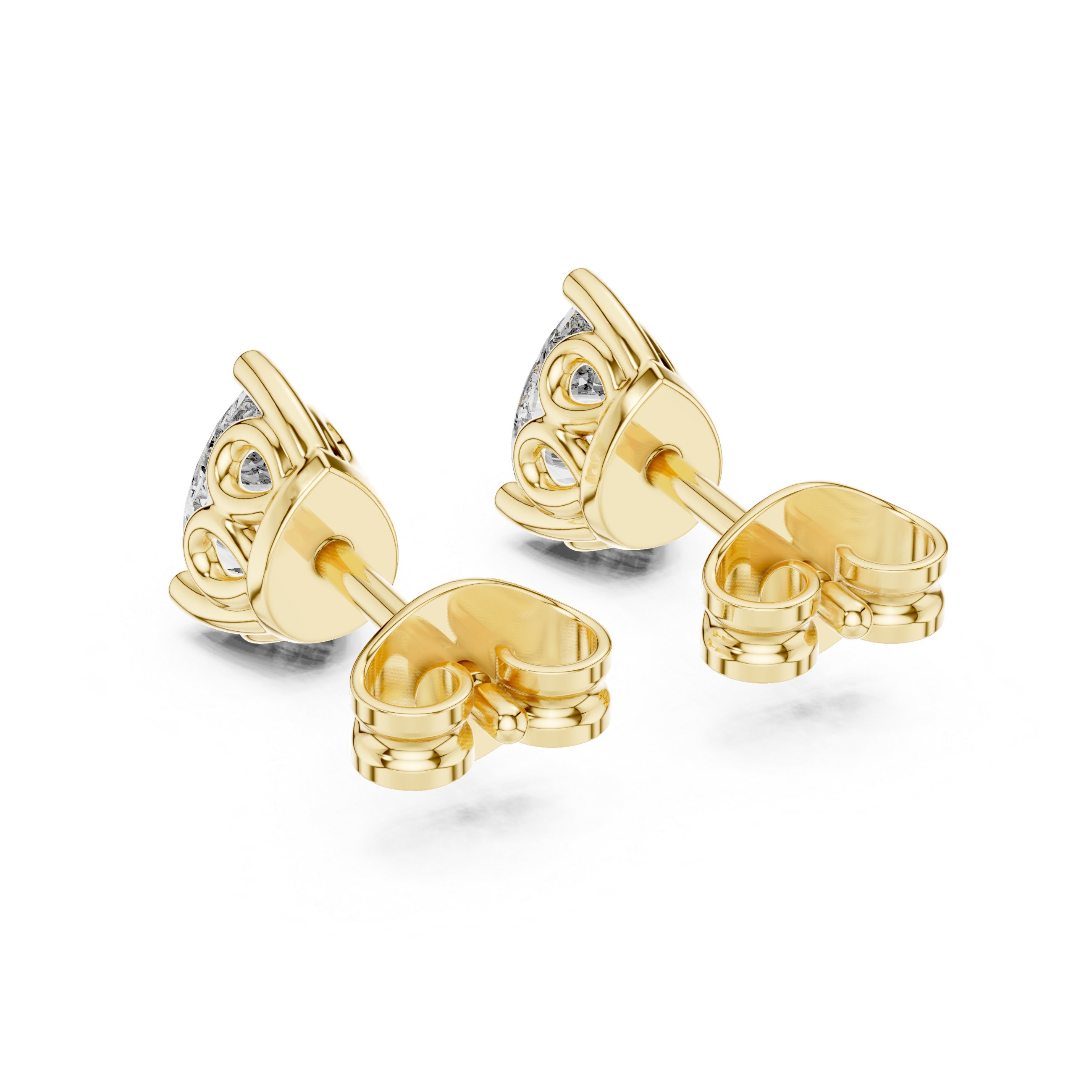 Pear diamond Lab grown earstuds V prongs