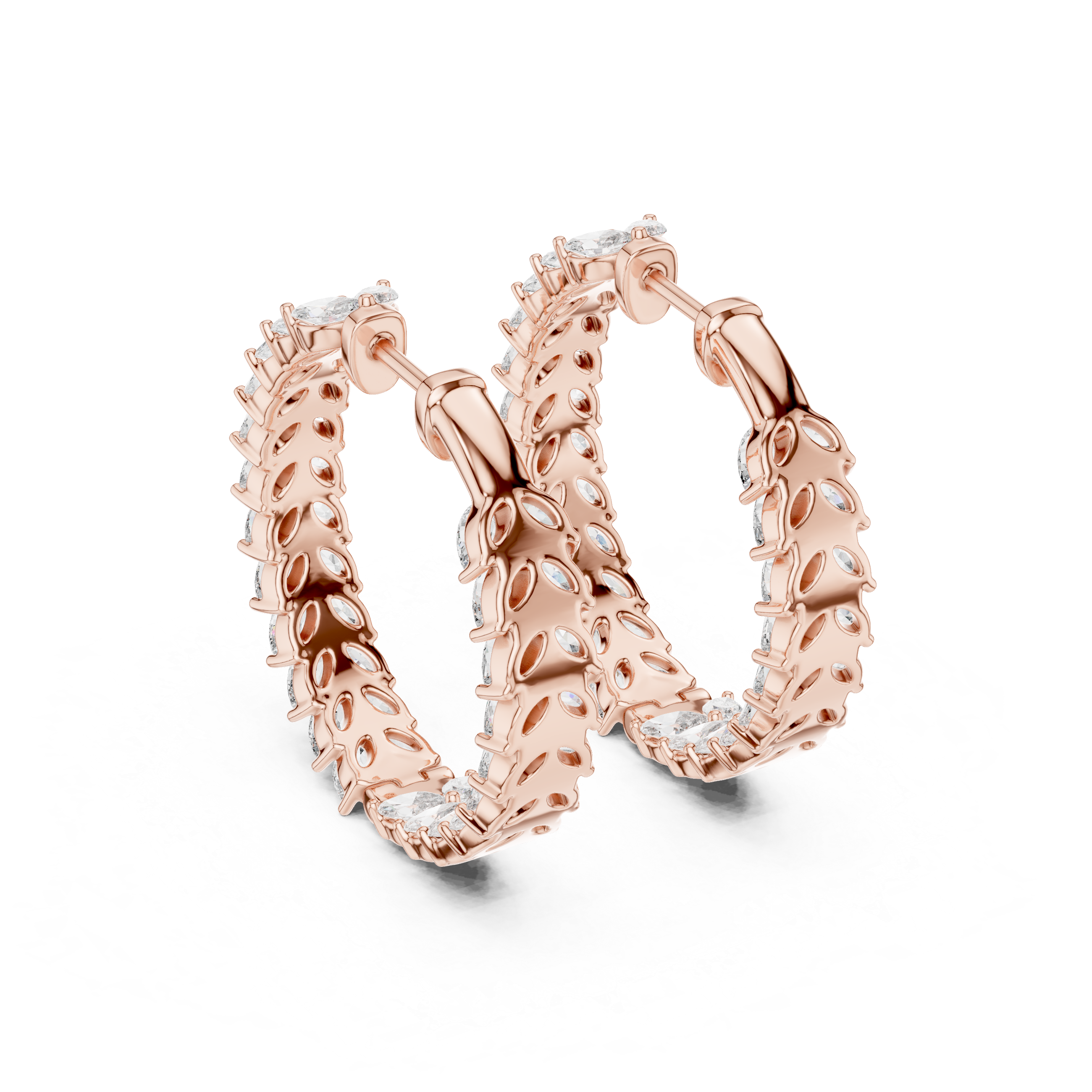 Eternal leaf marquise hoop