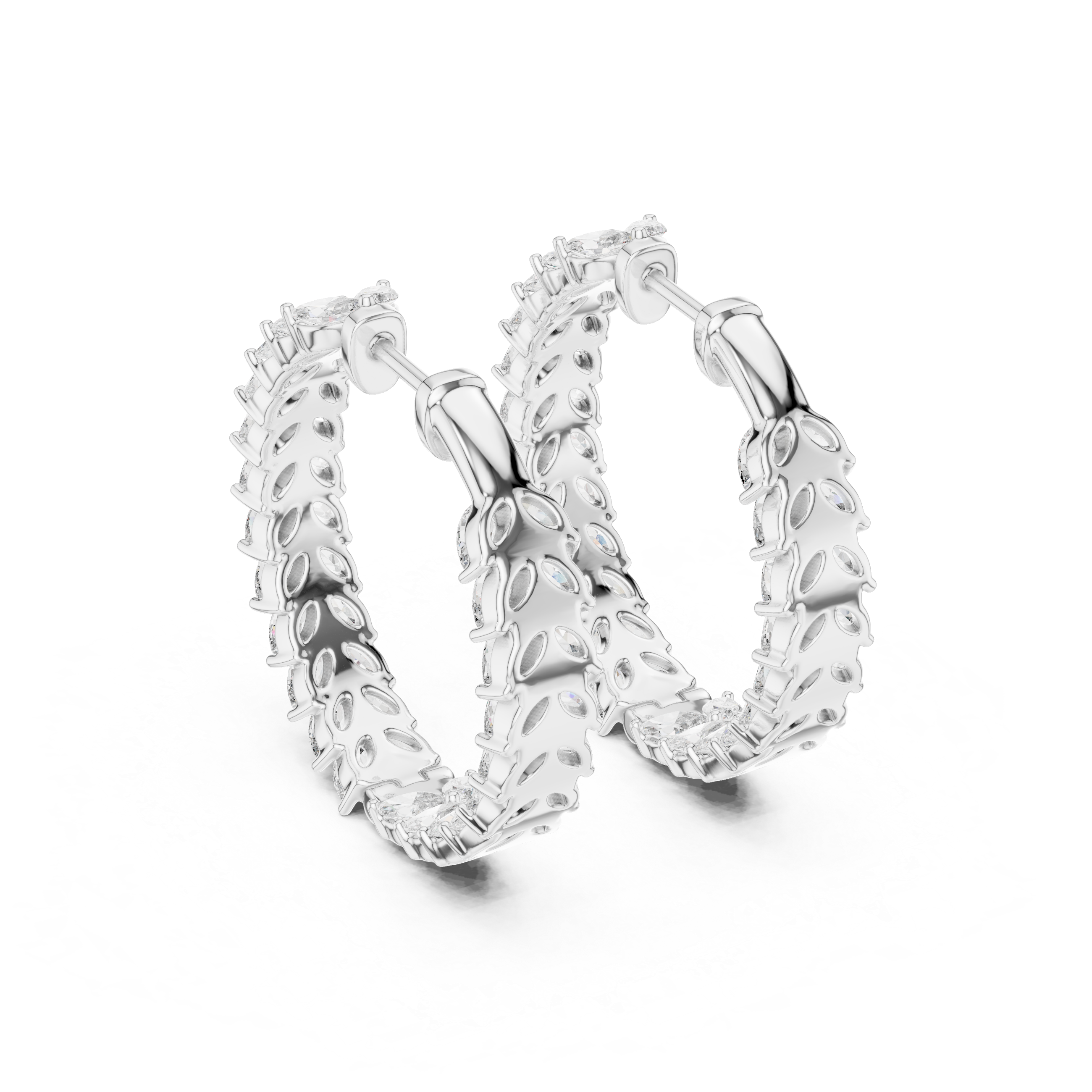 Eternal leaf marquise hoop