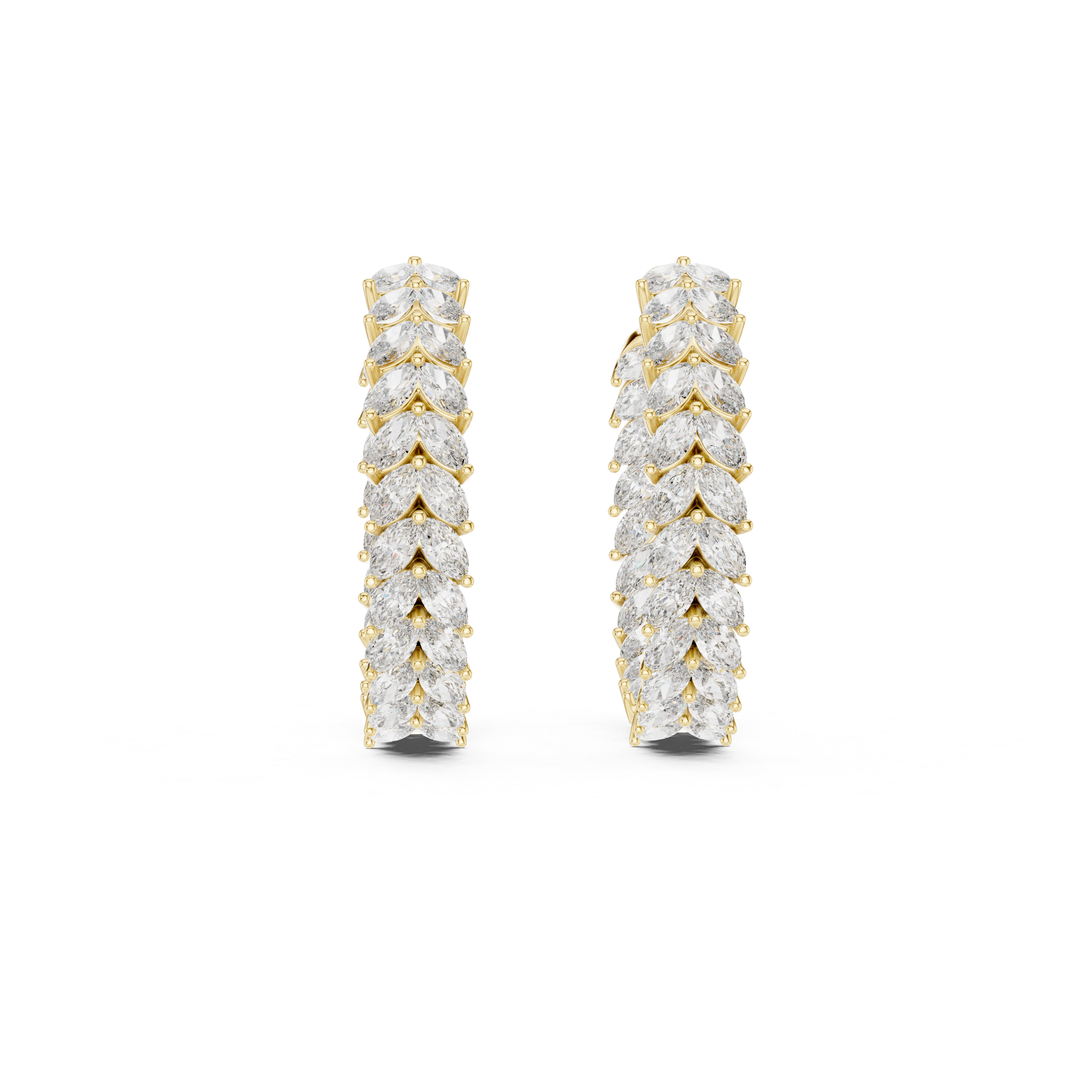 Eternal leaf marquise hoop