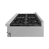Estufa con horno 4 quemadores respaldo alto