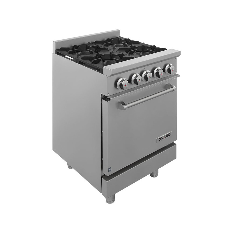 Estufa con horno 4 quemadores respaldo alto