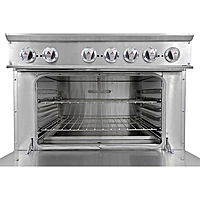 Estufa con horno gas LP 6 quemadores respaldo bajo GES-060-000 marca DRAGO