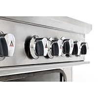 Estufa con horno gas LP 6 quemadores respaldo bajo GES-060-000 marca DRAGO