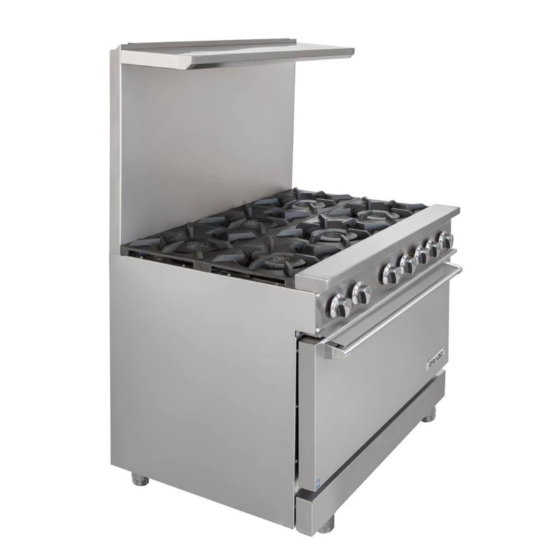 Estufa con horno gas LP 6 quemadores respaldo alto GES-060-010 marca DRAGO