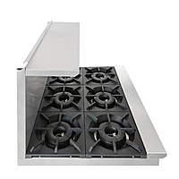Estufa con horno gas LP 6 quemadores respaldo alto GES-060-010 marca DRAGO