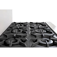 Estufa con horno gas LP 6 quemadores respaldo alto GES-060-010 marca DRAGO