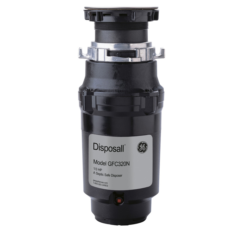 GE DISPOSALL® GFC320N 1/3 HP Continuous Feed Garbage Disposer Non-Corded