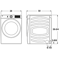 GE® GFD55GSSNWW ENERGY STAR® 7.8 cu. ft. Capacity Smart Front Load Gas Dryer with Sanitize Cycle GE® GFD55GSSNWW ENERGY STAR® 7.8 cu. ft. Capacity Smart Front Load Gas Dryer with Sanitize Cycle