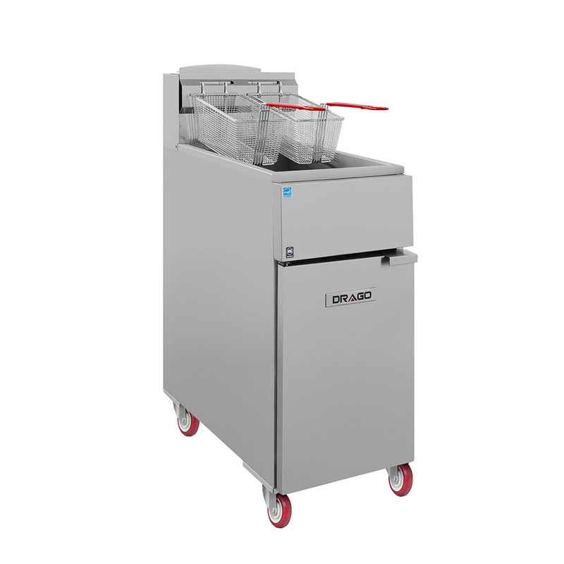 Freidora a gas LP de 35 Libras con ruedas