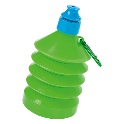 600ml Collapsible Water Bottle with Carabiner Clip