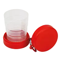 220ml Foldable Cup with Pill Holder and Carabiner Clip