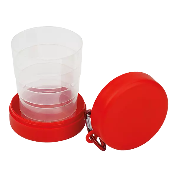 220ml Foldable Cup with Pill Holder and Carabiner Clip
