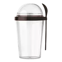 450ml Dual Compartment Breakfast Mug with Spoon