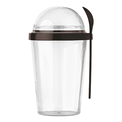 450ml Dual Compartment Breakfast Mug with Spoon