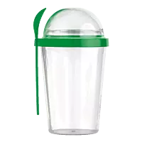 450ml Dual Compartment Breakfast Mug with Spoon