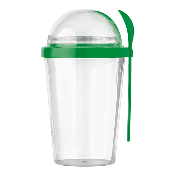 450ml Dual Compartment Breakfast Mug with Spoon