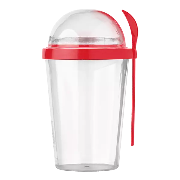 450ml Dual Compartment Breakfast Mug with Spoon