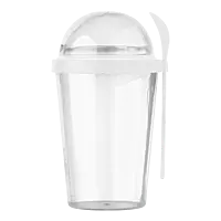 450ml Dual Compartment Breakfast Mug with Spoon