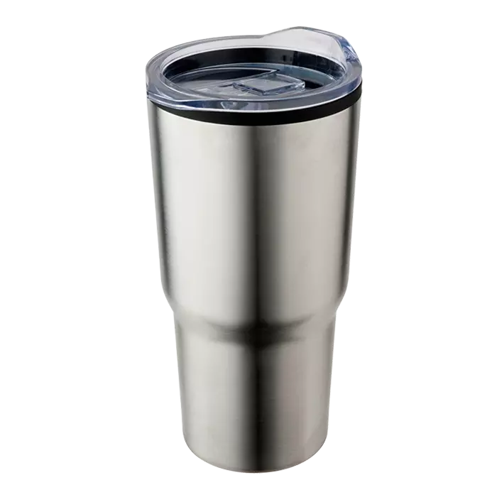 590ml Stainless Steel Mug With Clear Lid