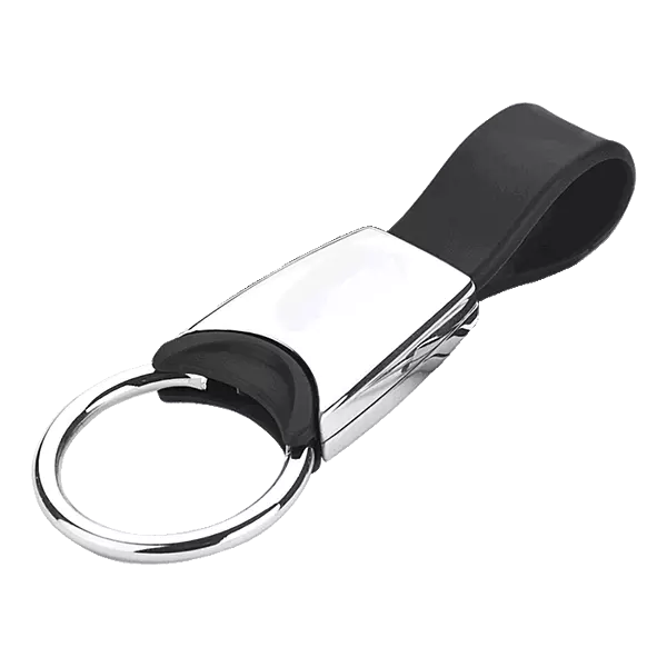 Metal Keychain with Silicone Strap