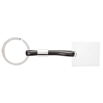 Shiny Nickel Keychain with Translucent Strap