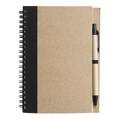 Recycled Spiral Notebook and Pen
