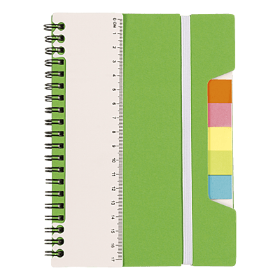 A5 Notebook With Sticky Notes And Ruler