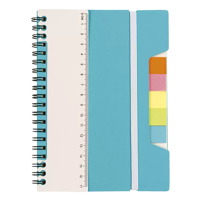 A5 Notebook With Sticky Notes And Ruler