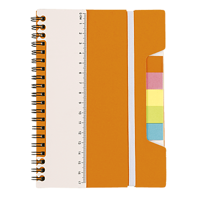 A5 Notebook With Sticky Notes And Ruler