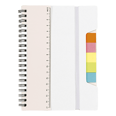 A5 Notebook With Sticky Notes And Ruler