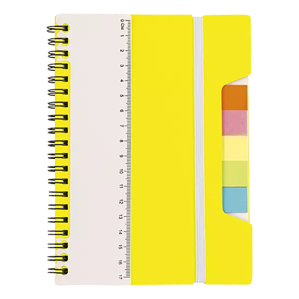 A5 Notebook With Sticky Notes And Ruler