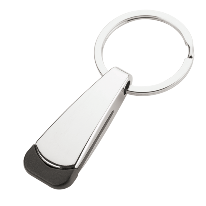 Tear Shaped Chrome Keychain