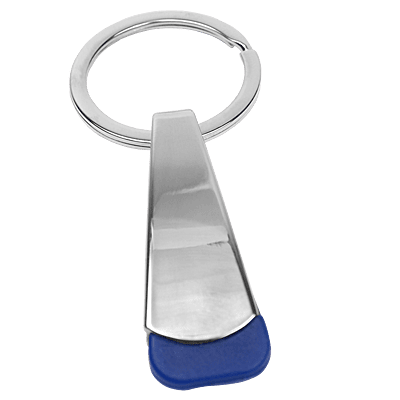 Tear Shaped Chrome Keychain