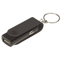 Swivel Phone Car Charger Keychain