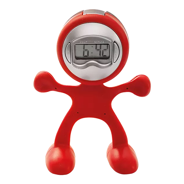 Man Shaped Alarm Clock with Memo Holder