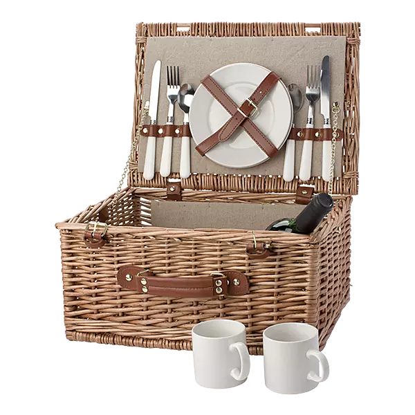 Two Person Willow Picnic Basket
