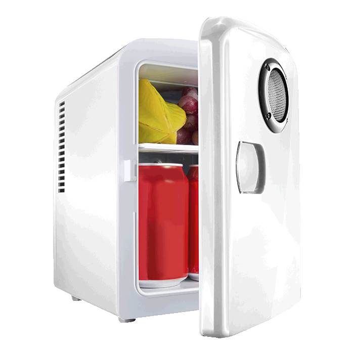6 Can Mini-Fridge With Built In Bluetooth Speaker