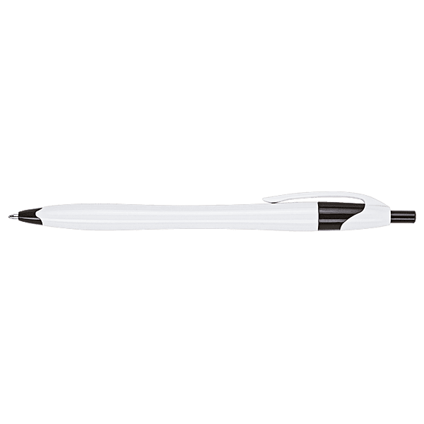 Slim White Barrel Ballpoint Pen