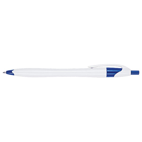 Slim White Barrel Ballpoint Pen