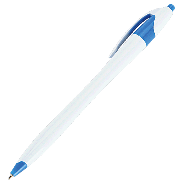 Slim White Barrel Ballpoint Pen
