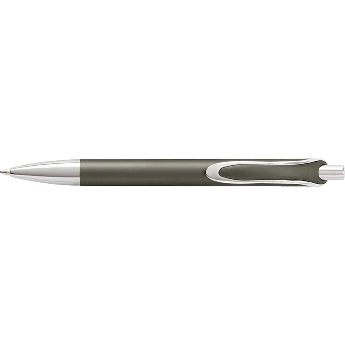 Coloured Barrel Ballpoint Pen with Silver Tip and Clip
