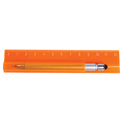 Translucent Ruler with Stylus Pen